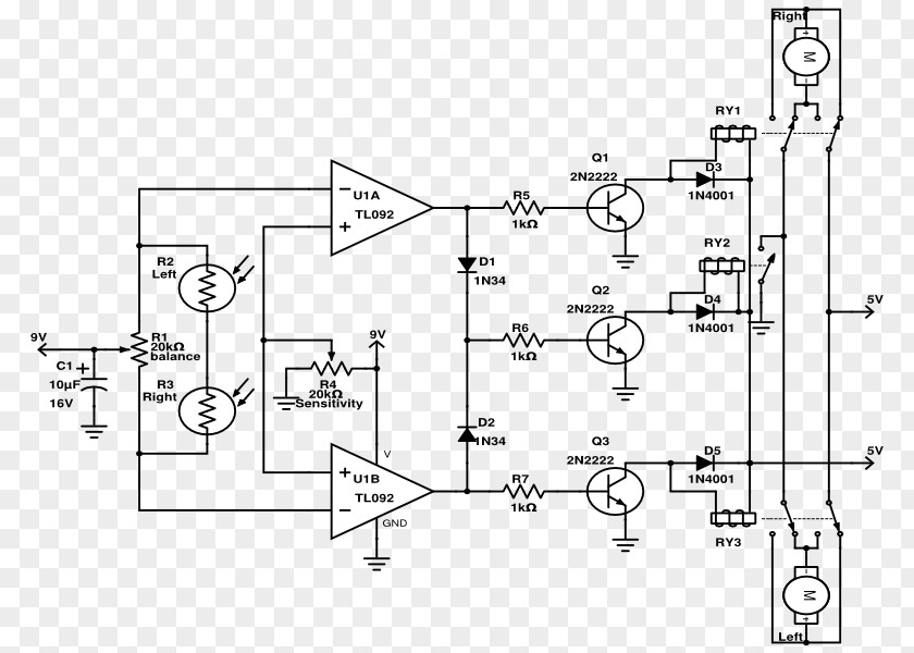 Robot Circuit Board Schematic Technical Drawing Diagram Diode Electronic PNG
