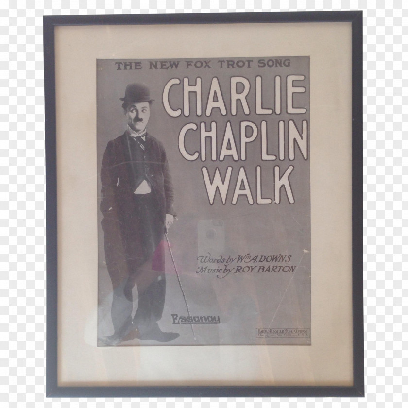 Charlie Chaplin Stencil Art Foxtrot Poster Walking PNG