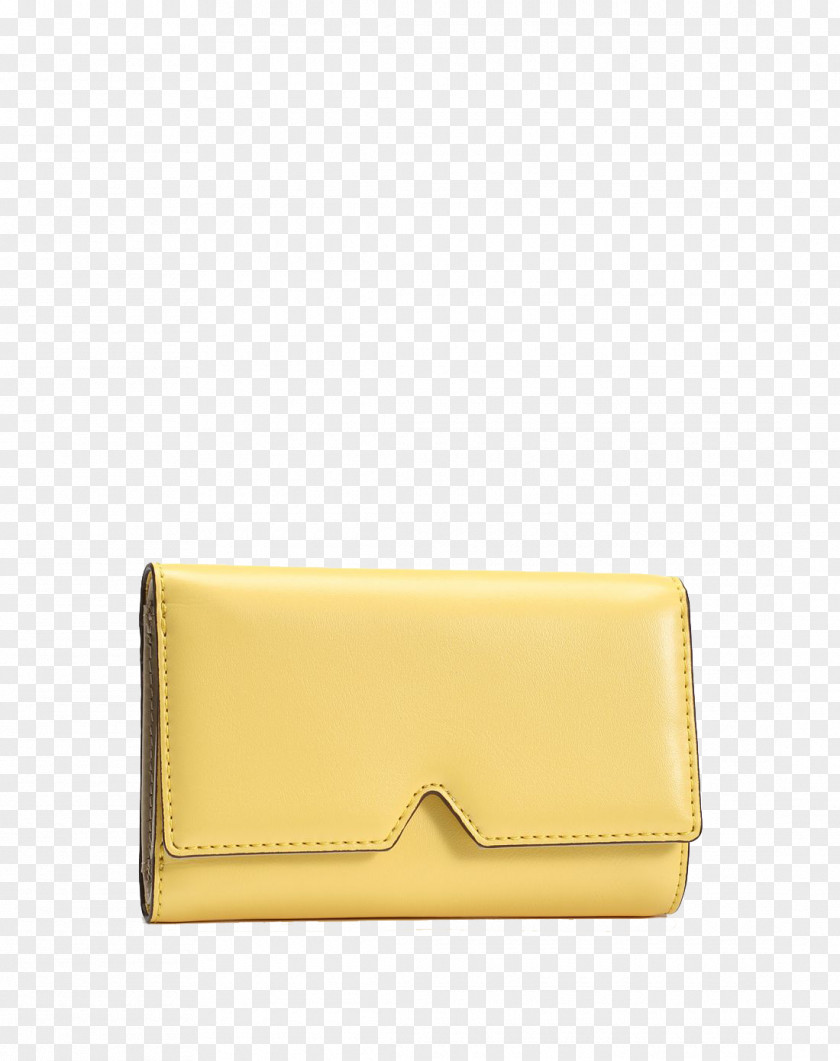 Elle Yellow Opening Wallet Coin Purse PNG