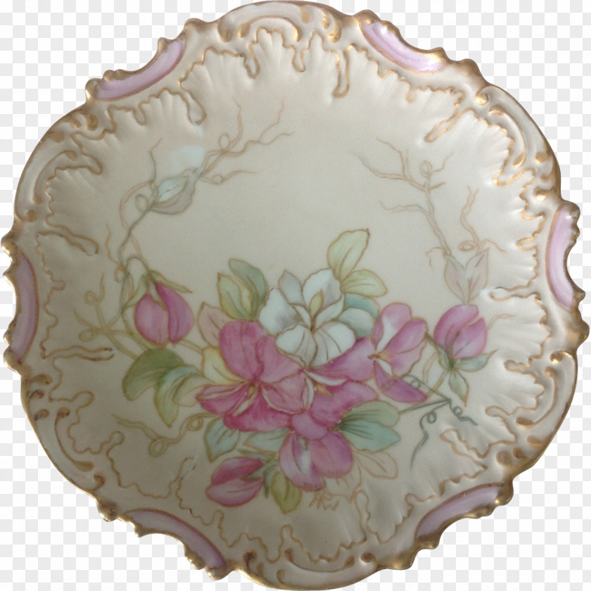 Hand-painted Flowers Decorated Tableware Platter Ceramic Plate Saucer PNG