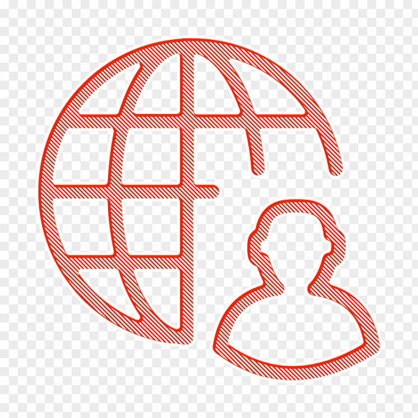 Orange Globalization Icon Global Businessperson Man Person PNG