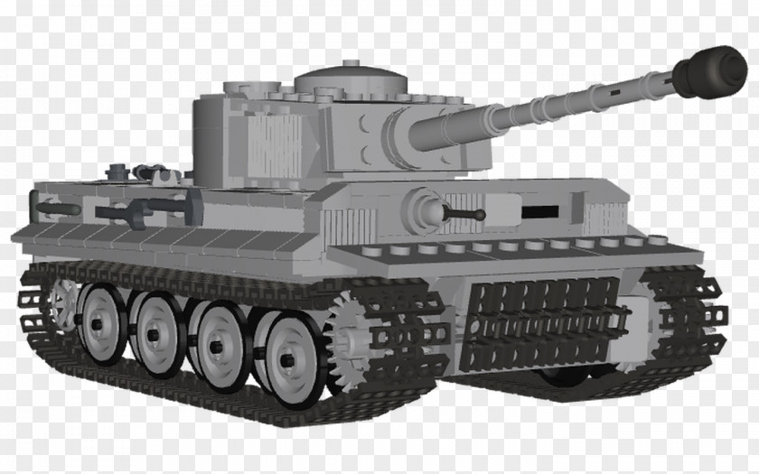 Lego Tiger 1 Tank Churchill Self-propelled Artillery Gun Turret PNG