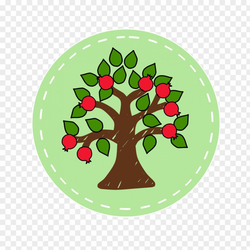 Pomegranate Holly Christmas Tree Decoration Ornament PNG