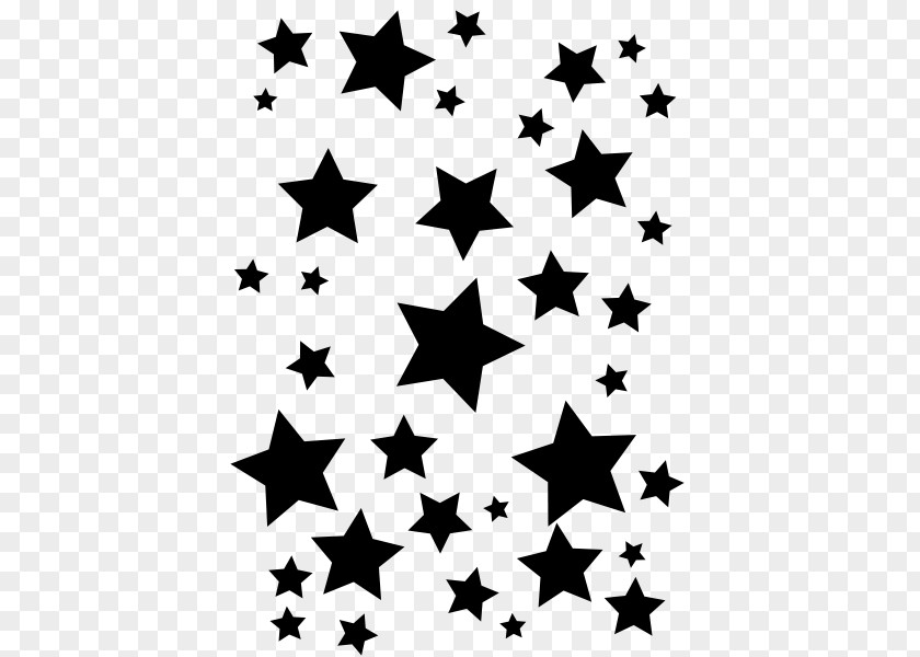 Stars Black Silhouette PNG