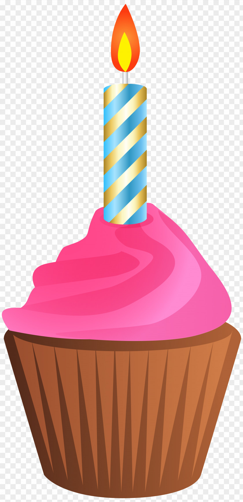 Birthday Muffin With Candle Transparent Clip Art Image Cake Cupcake PNG