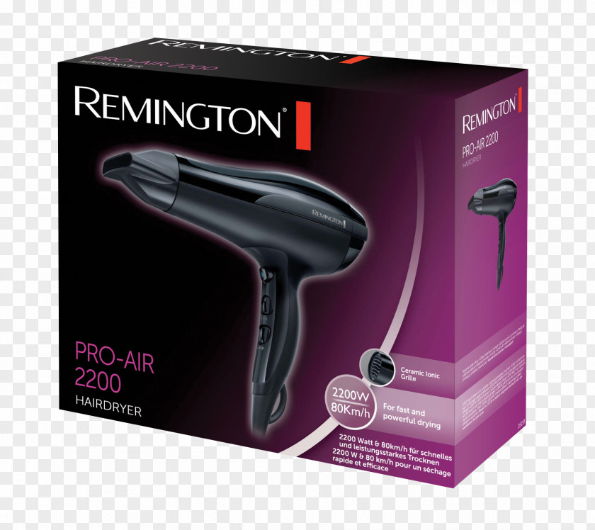 BLOWER Remington D5215 PRO-Air Shine Hair Dryer Dryers Iron AC 5999 Black PNG
