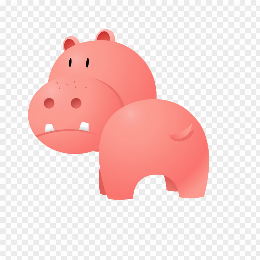 Cartoon Hippo Hippopotamus Domestic Pig PNG