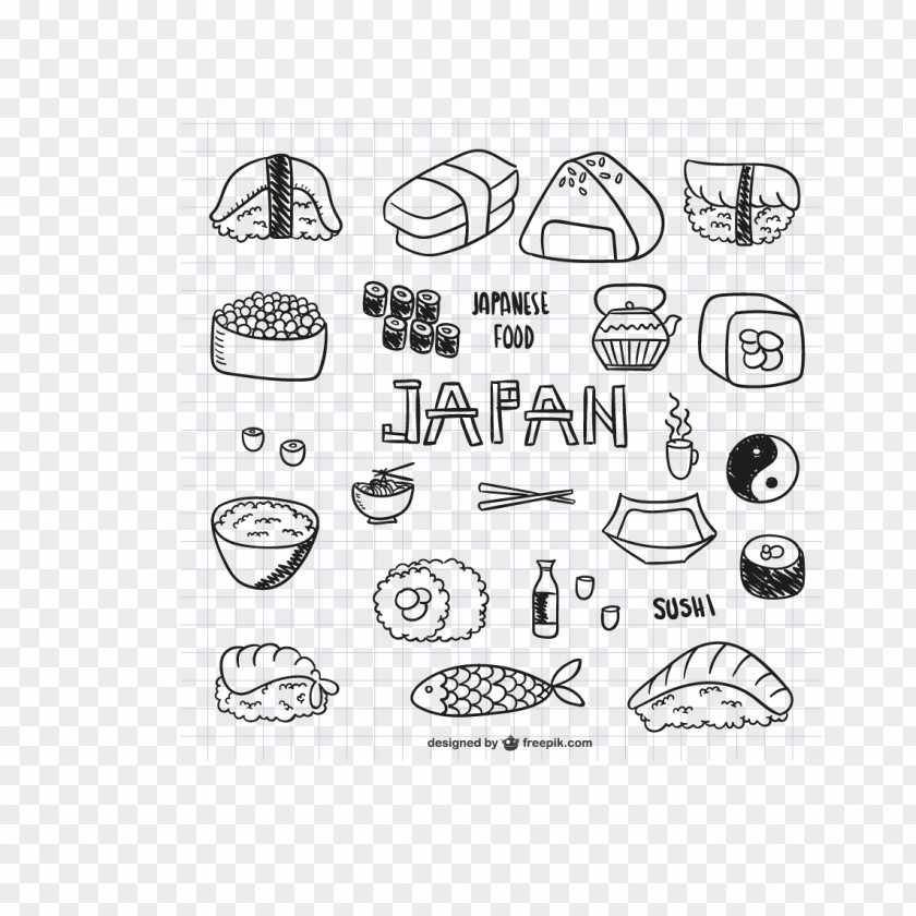 Delicious Japanese Food Vector Material Downloaded, Cuisine Sushi Sashimi Asian Chinese PNG