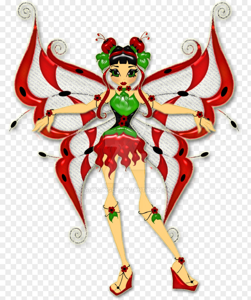 Fairy Christmas Ornament Insect Costume Design PNG