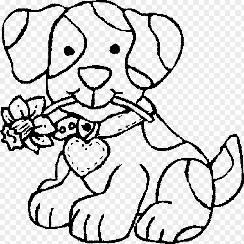 Cute Dog Coloring Book Pages Child Free PNG