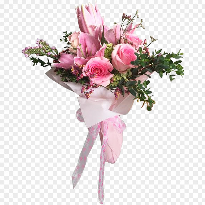 Mawar Rose Flower Bouquet Pink Red PNG