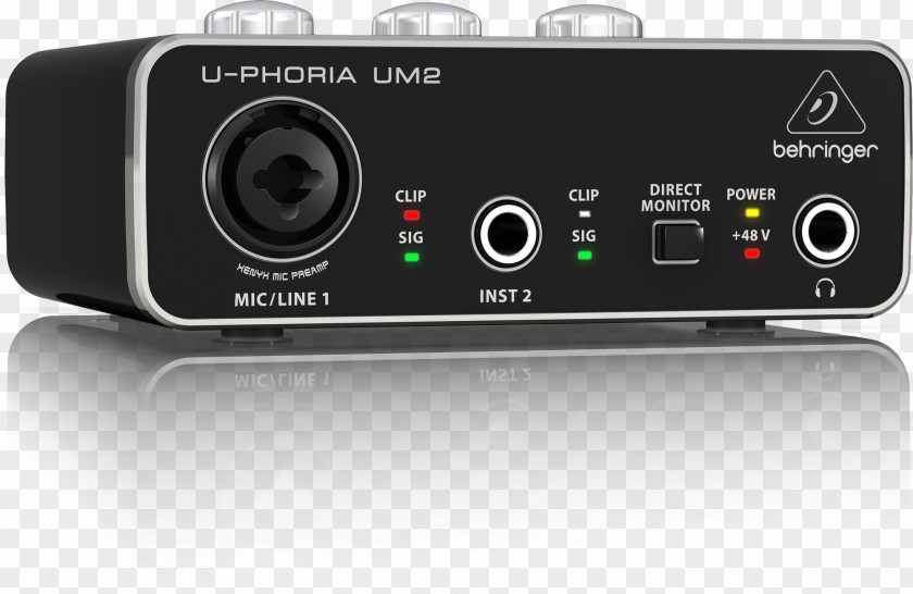 Microphone Behringer U-Phoria UM2 Sound Cards & Audio Adapters PNG