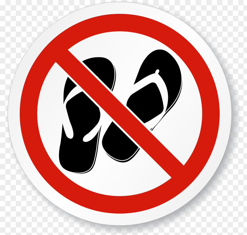Prohibition Of Signs Peep-toe Shoe Flip-flops Footwear Clip Art PNG