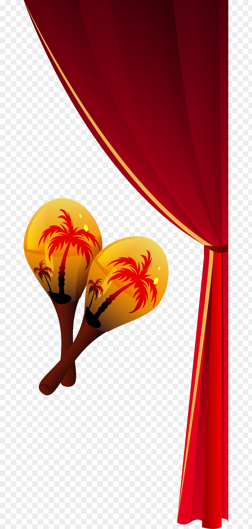 Vector Red Zipper Maraca Musical Instrument Photography Illustration PNG