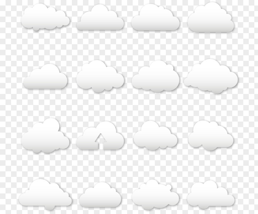 16 Of The White Clouds Design Vector Material Black And Clip Art PNG