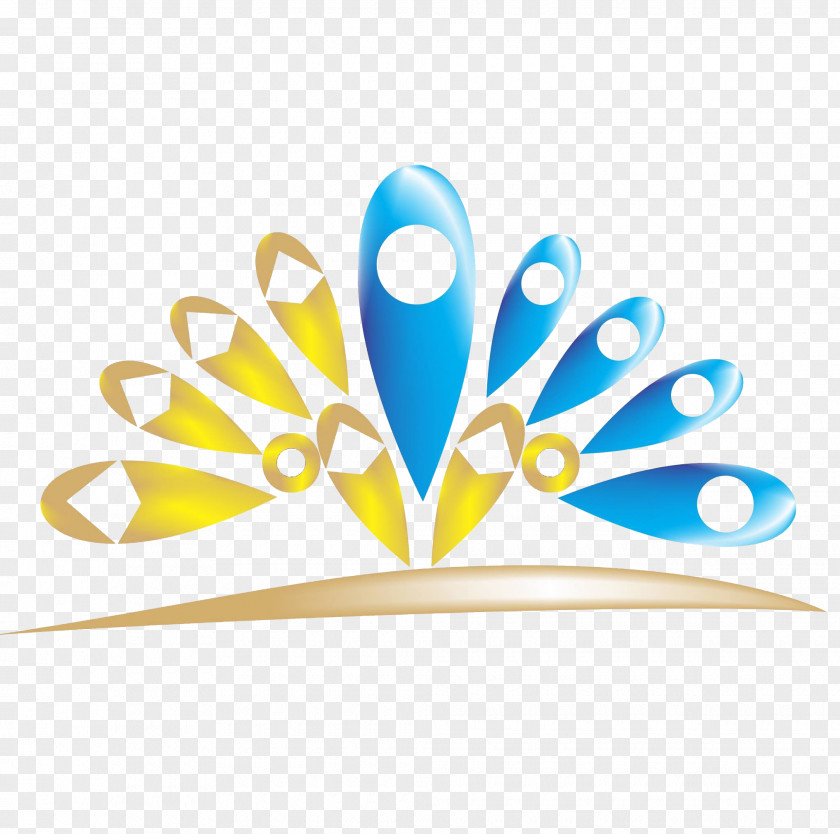 Blue And Gold Banquet Art Golden Decorations Facebook World Like Button Product PNG