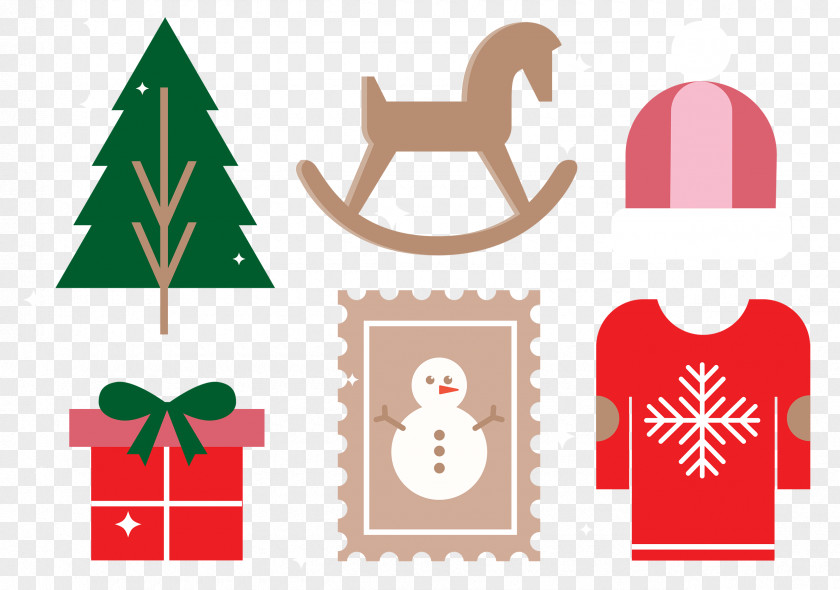 Christmas Wrapping Tree Day Illustration Design Vector Graphics PNG
