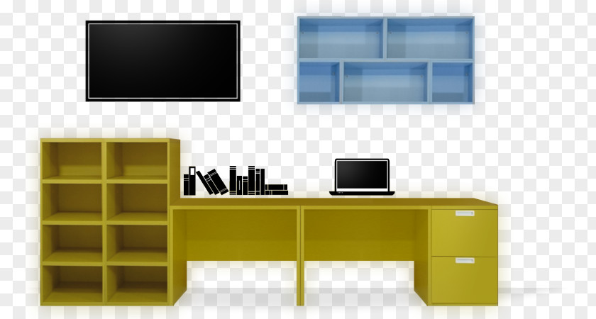 Design Shelf Office Desk PNG