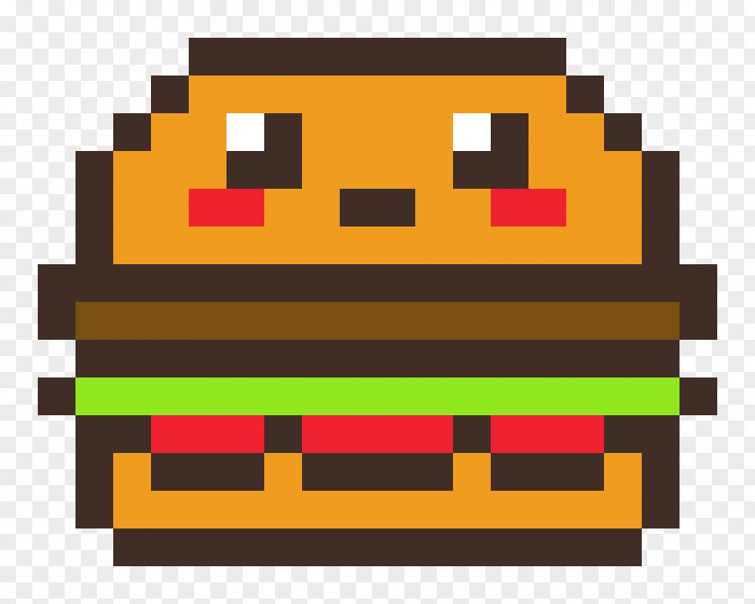 Pixel Hamburger French Fries Art PNG