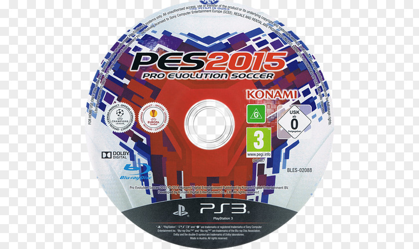 Pro Evolution Soccer 2015 2011 Compact Disc Konami PlayStation 3 PNG