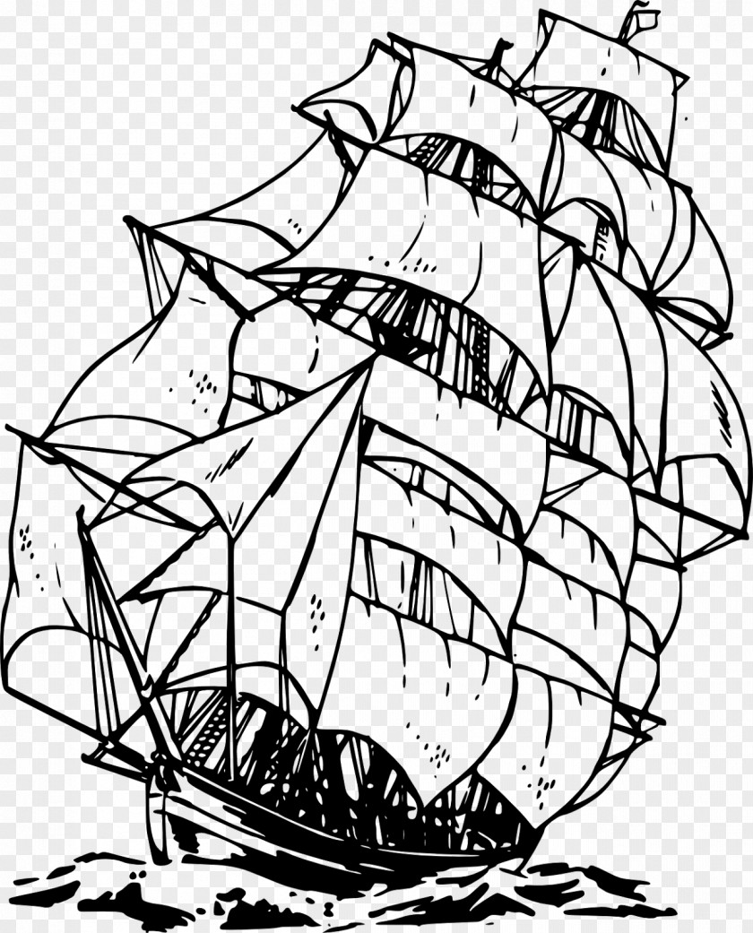 Sail Sailing Ship Clipper Clip Art PNG