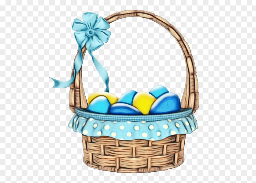 Turquoise Gift Basket Storage Easter PNG