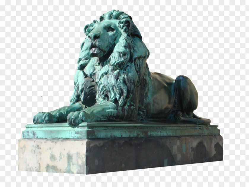 Lion Statue Bronze Sculpture Classical PNG