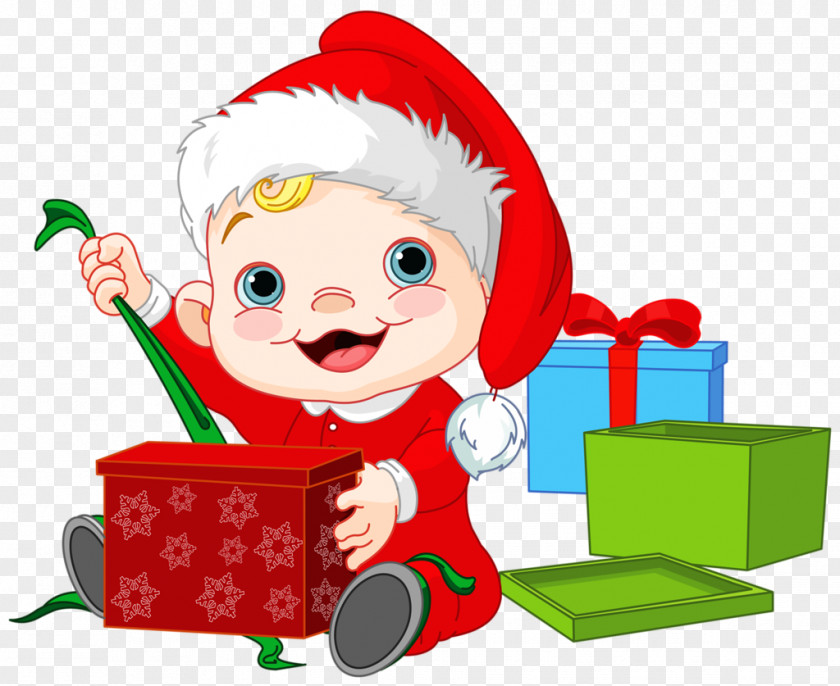 Santa Claus Christmas Infant Gift Clip Art PNG