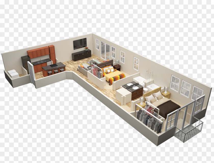 3d Magnolia Mariposa Lofts Apartments House Bedroom PNG