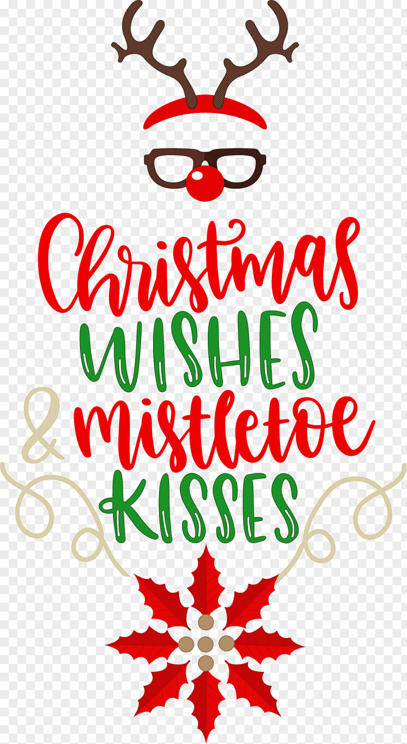 Christmas Wishes Mistletoe Kisses PNG