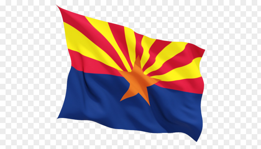 Fluttering Us Flag Of Arizona U.S. State PNG