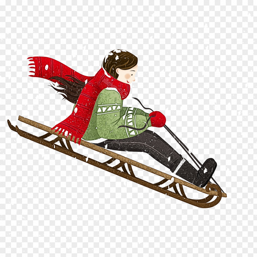Luge Snowboard Skier Winter Sport Sled Ski Recreation PNG