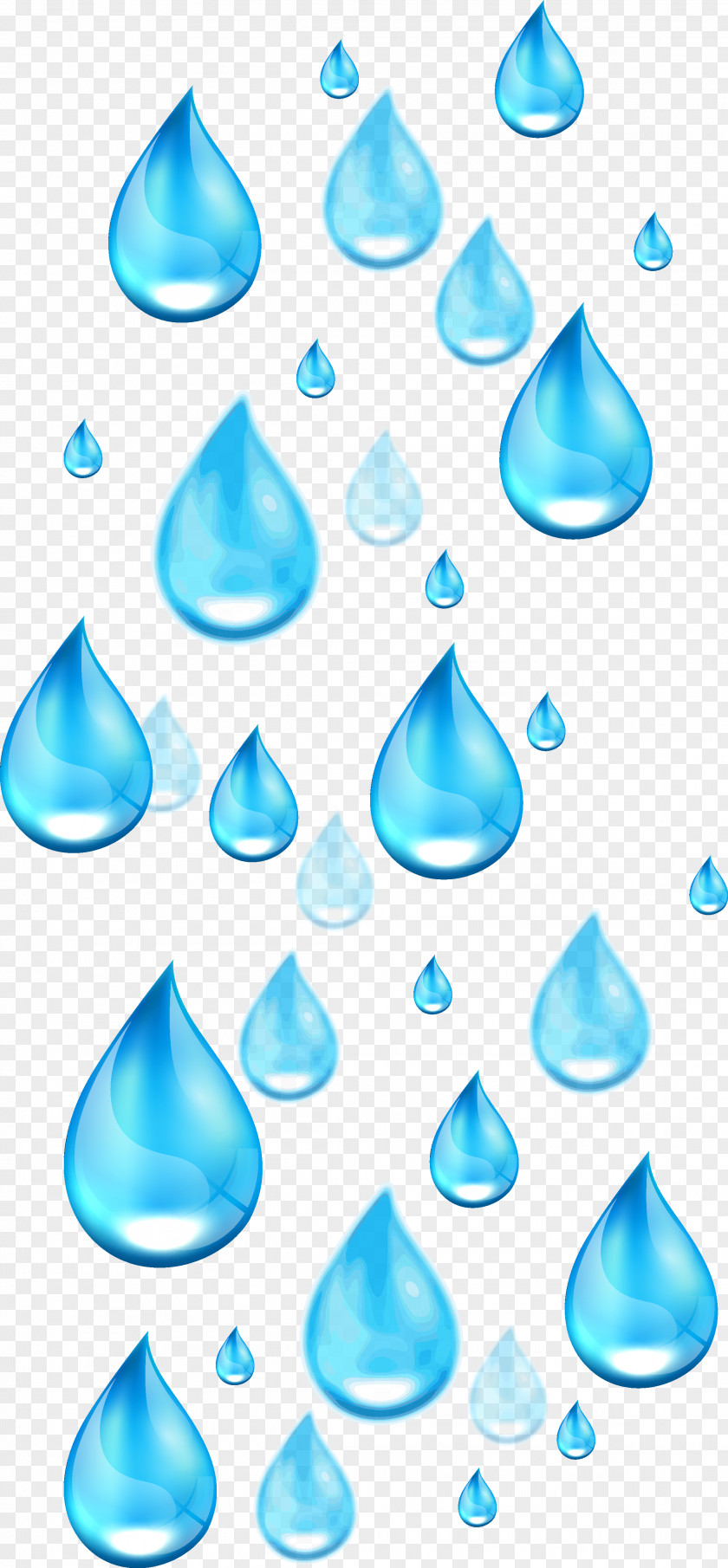 Blue Water Drop Euclidean Vector Illustration PNG