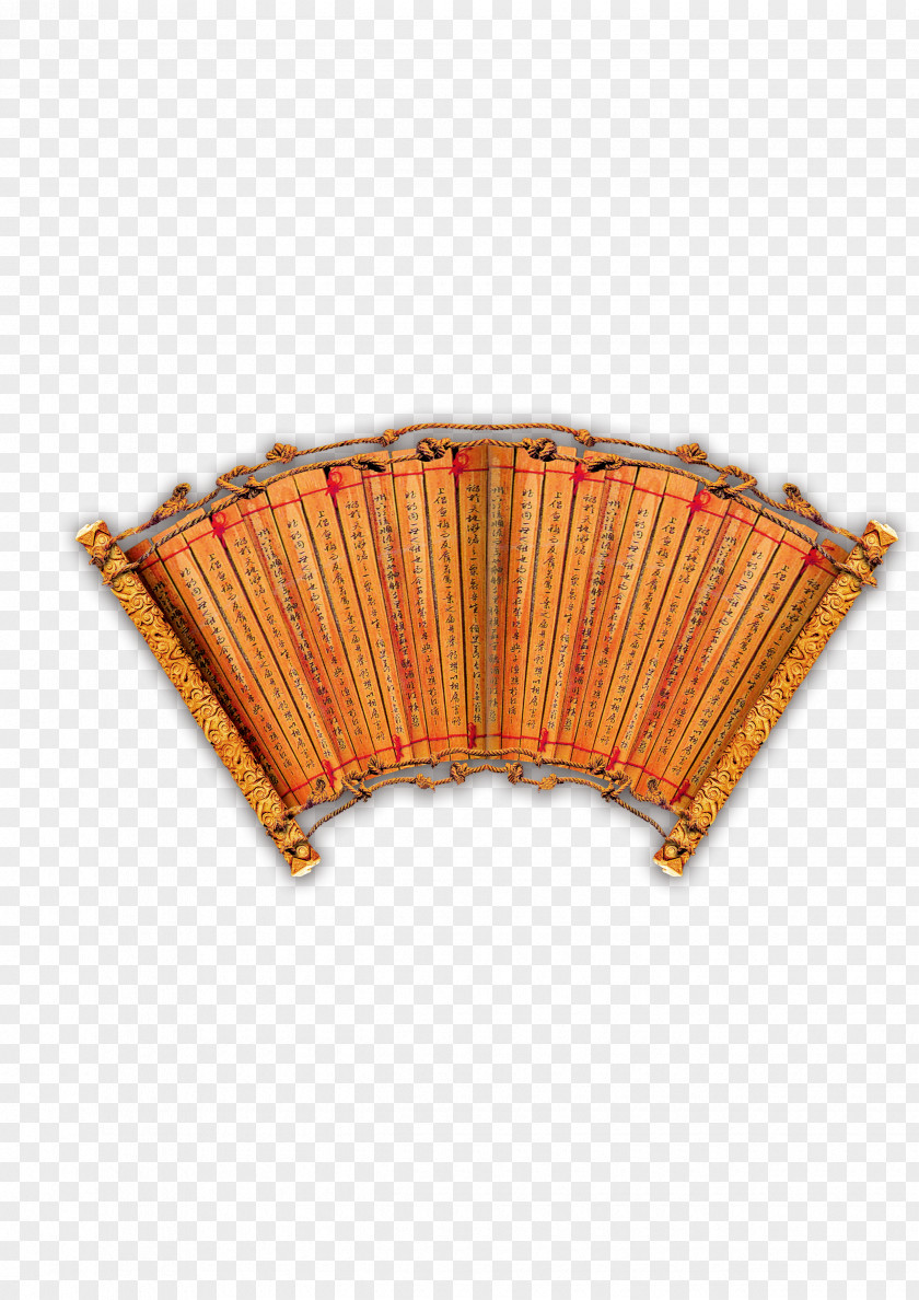 Chinese Bamboo Wind Yellow Reel And Wooden Slips Poster PNG