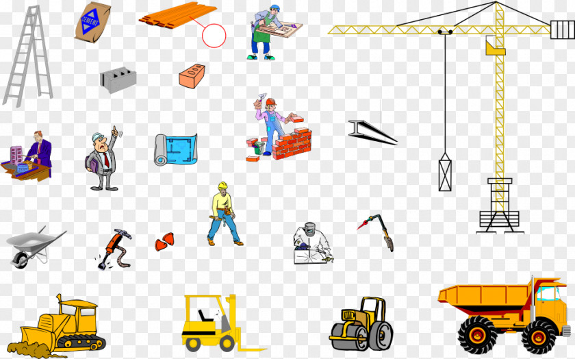 Construction Crane Vocabulary Architectural Engineering English Language Worker PNG