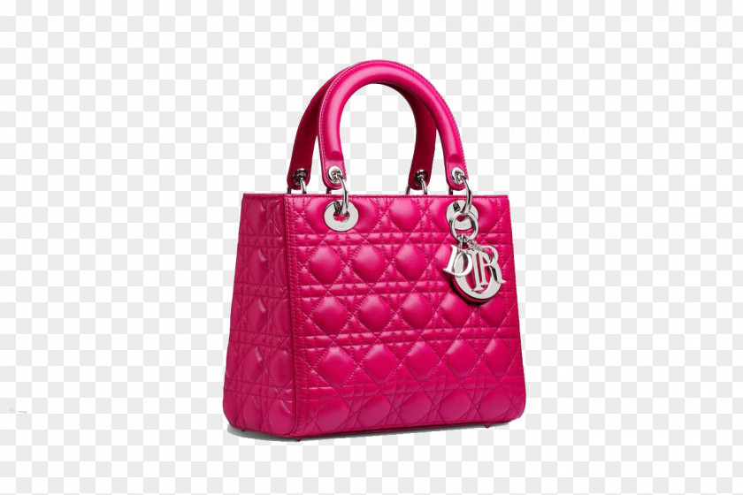 Pink Bag Lady Dior Christian SE Handbag Fashion PNG
