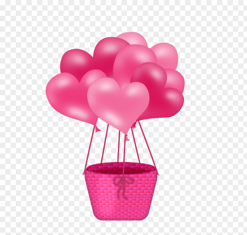 Balloon Hot Air Valentine's Day Heart Clip Art PNG