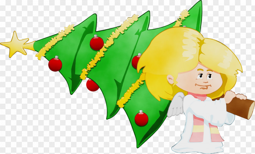 Plant Holly Christmas Tree Watercolor PNG