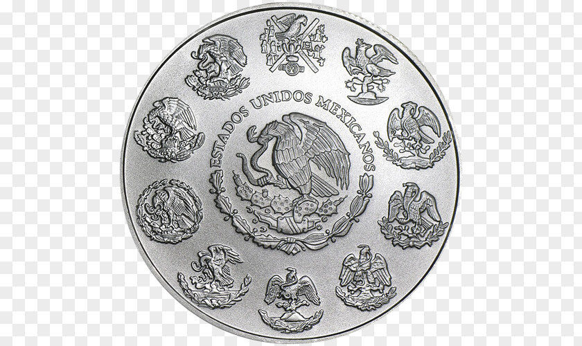 Silver Mexican Mint Libertad Ounce Coin PNG