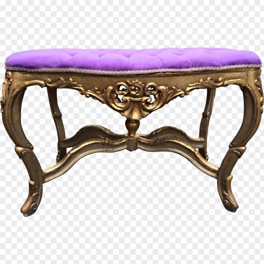 Table Bench Baroque Foot Rests Furniture PNG