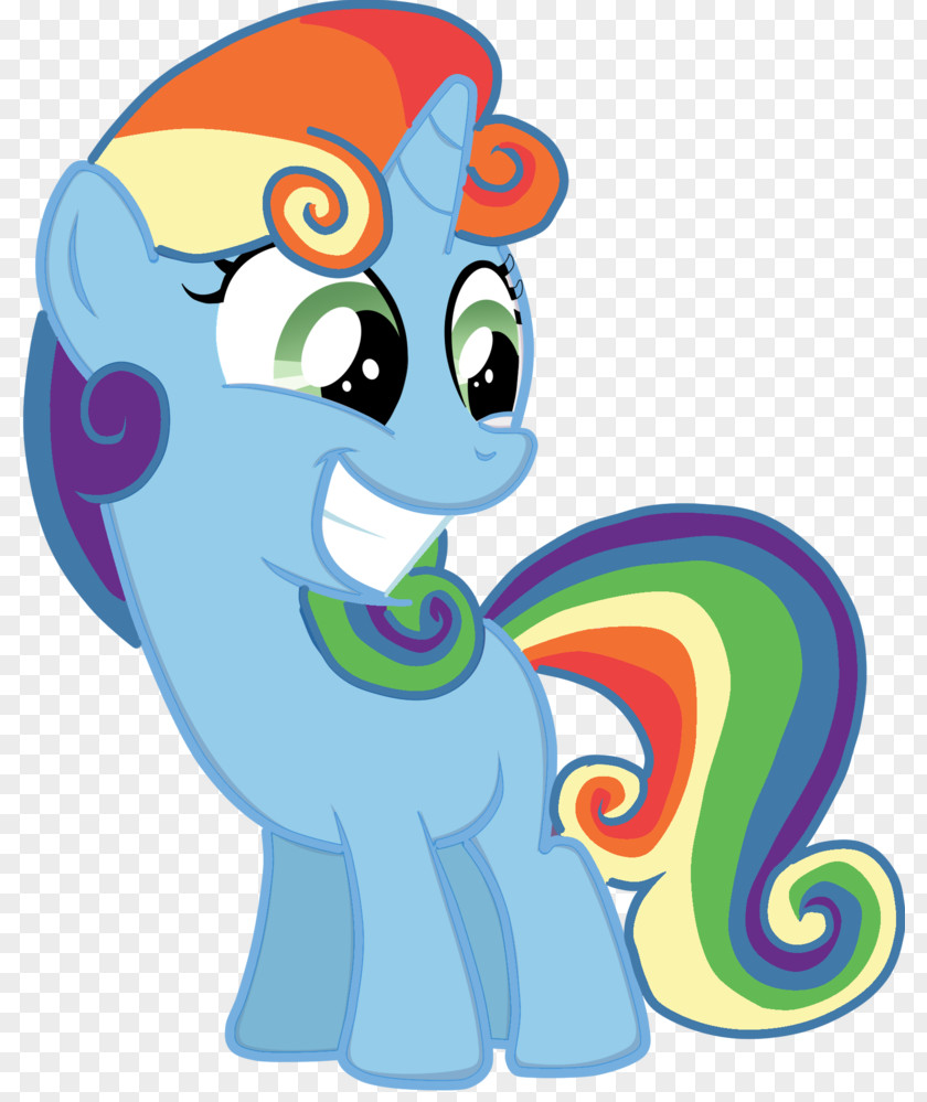 Cute Rainbow Horse Graphic Design Clip Art PNG