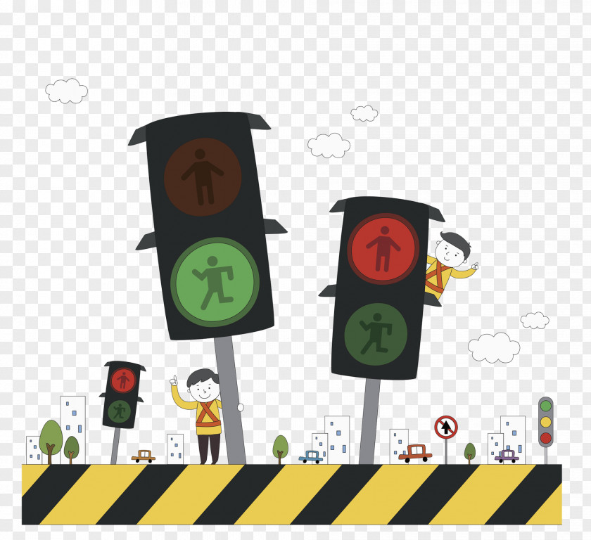 Traffic Lights Light Road Transport Drawing Cartoon PNG