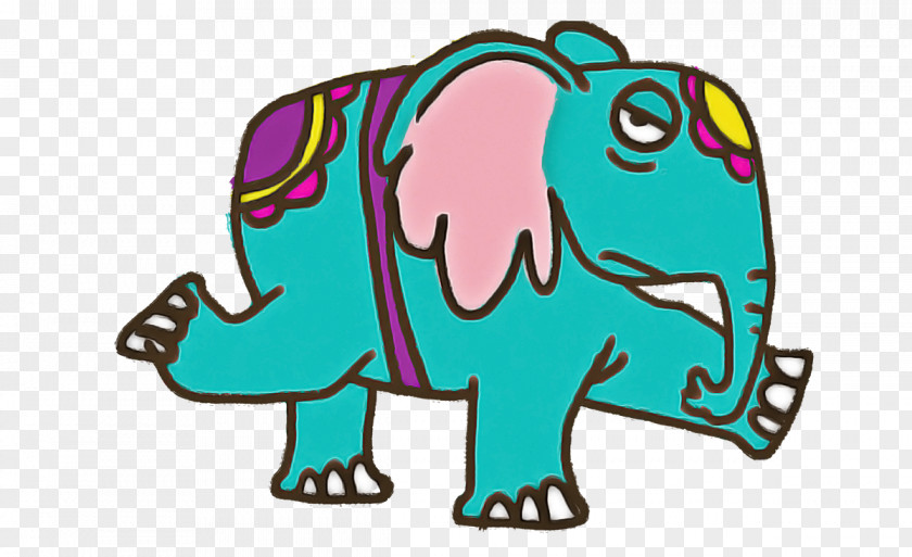 Wildlife Cartoon Indian Elephant PNG