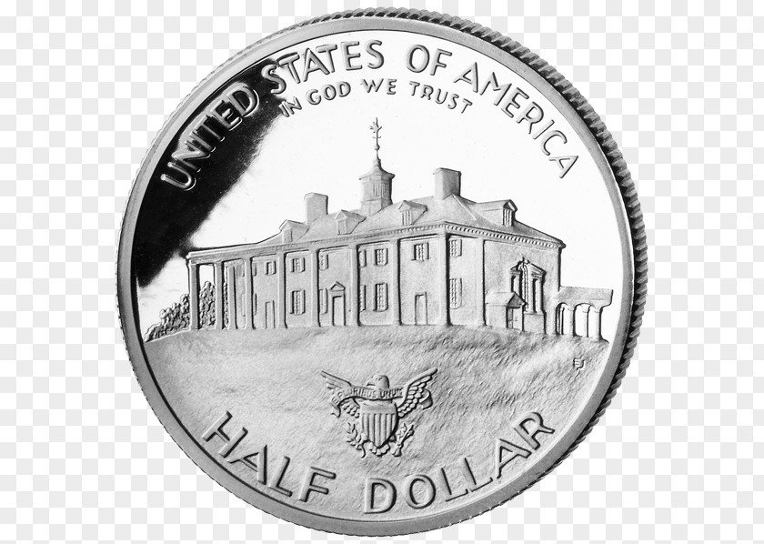 Half Dollar Coin White Brand Font PNG