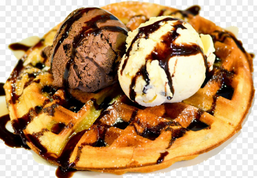 Ice Cream Belgian Waffle Chicken And Waffles PNG