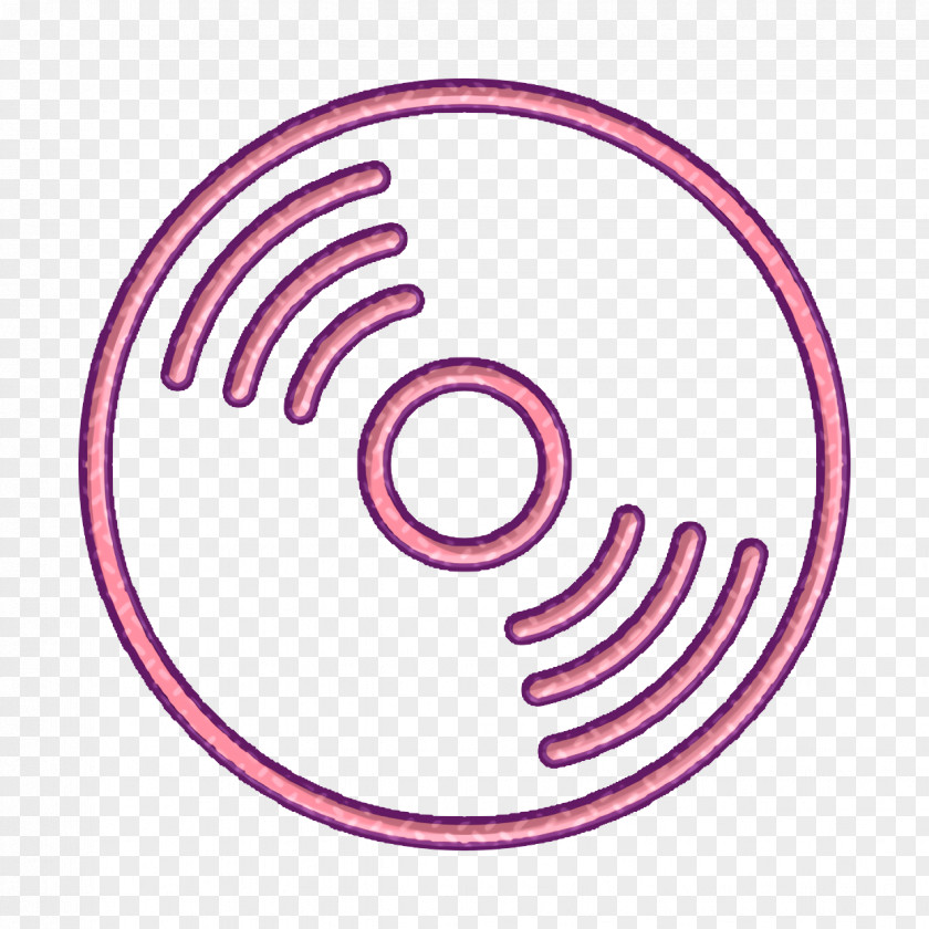 Magenta Auto Part Compact Disc Icon Music Essential Set PNG