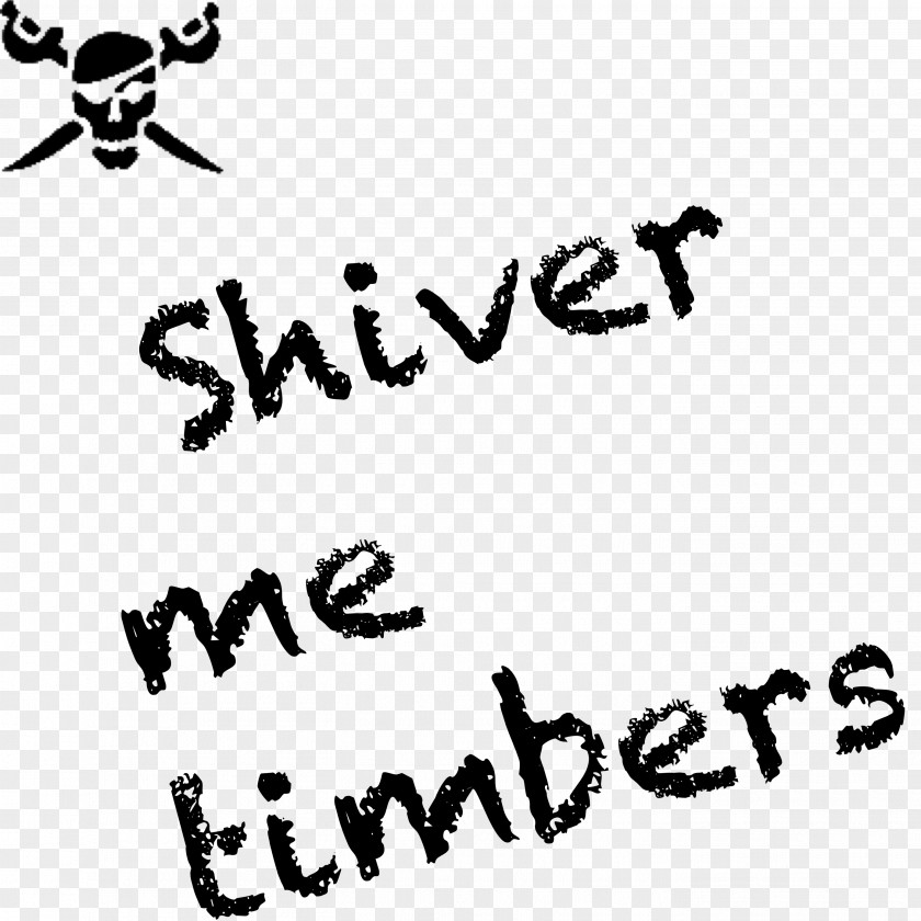 Numbers Shiver My Timbers Piracy Calligraphy PNG