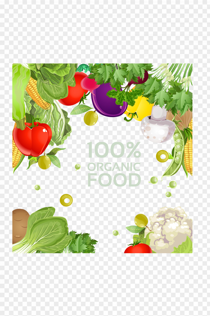 Vector Fruits And Vegetables Organic Food Vegetarianism Diet Clip Art PNG