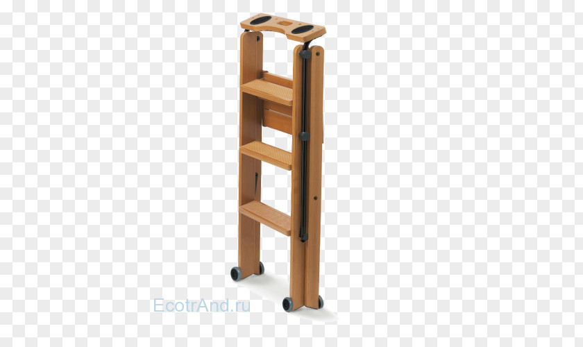 Italy Chanzo Wood Ladder Keukentrap PNG