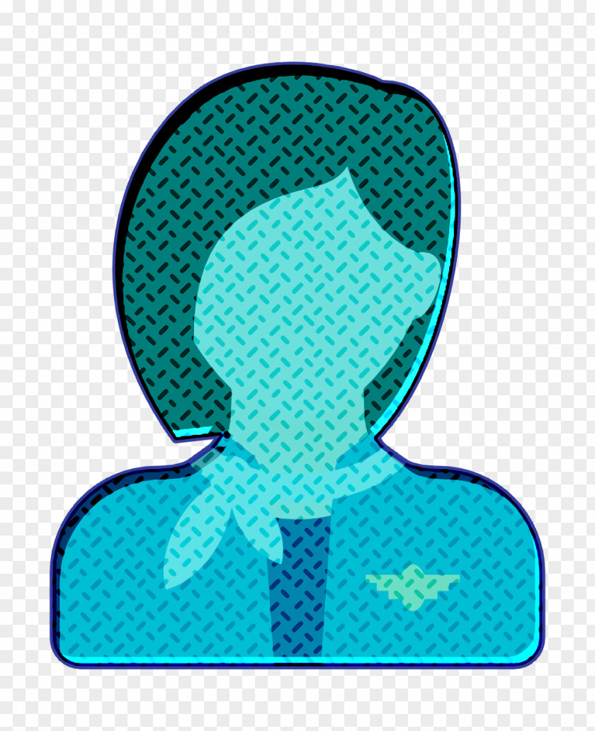 Symbol Electric Blue Stewardess Icon Woman Color Professions Avatars PNG